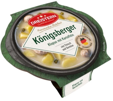 Koenigsberger Klopse mit Kartoffeln, in koestlicher Kapernsauce, 400 Gramm